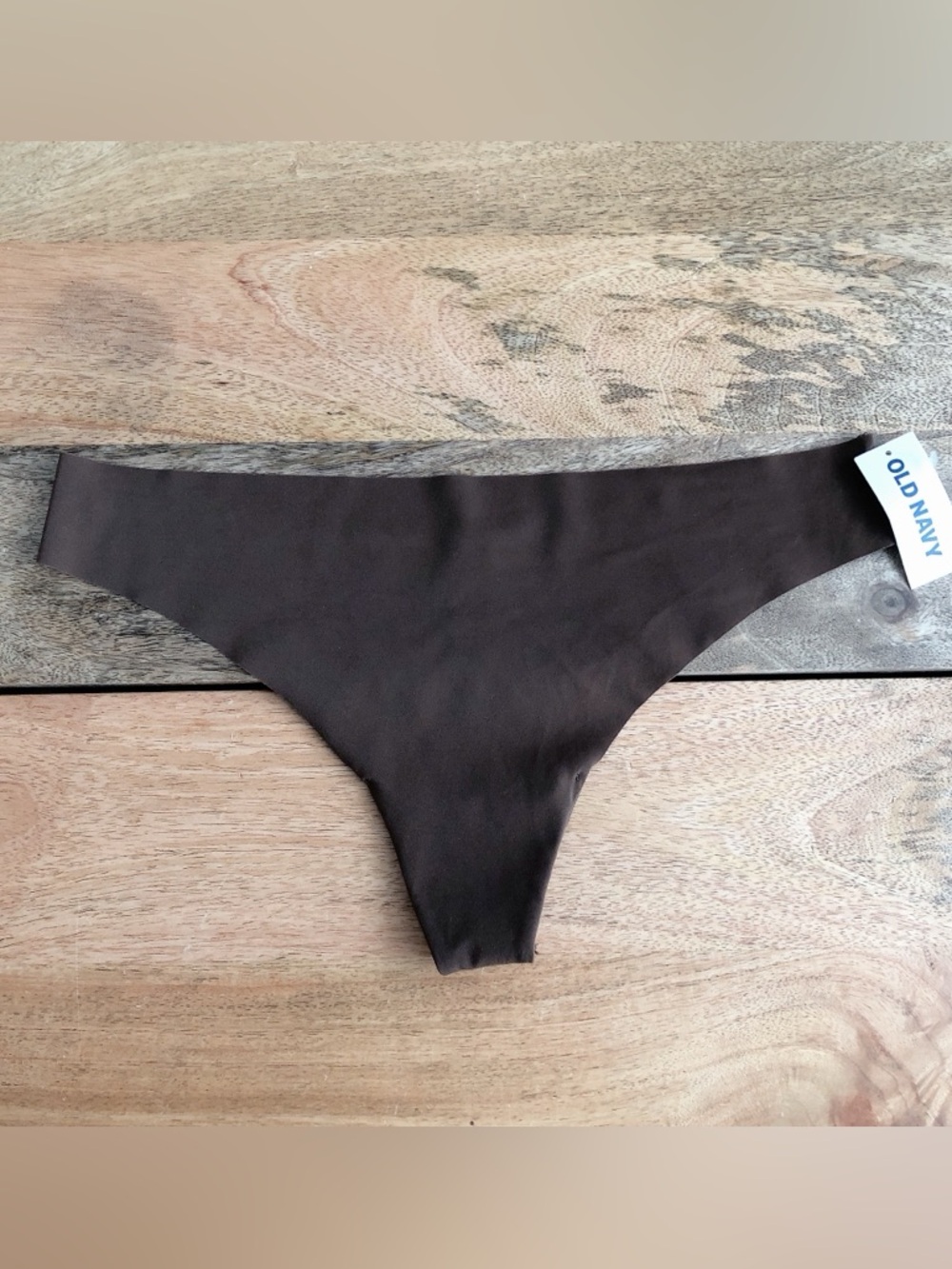 Old Navy underwear brown NWT thong invisible panties large